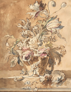 ECOLE HOLLANDAISE, fin du 17e, début du 18e siècle - "BOUQUET DE FLEURS"